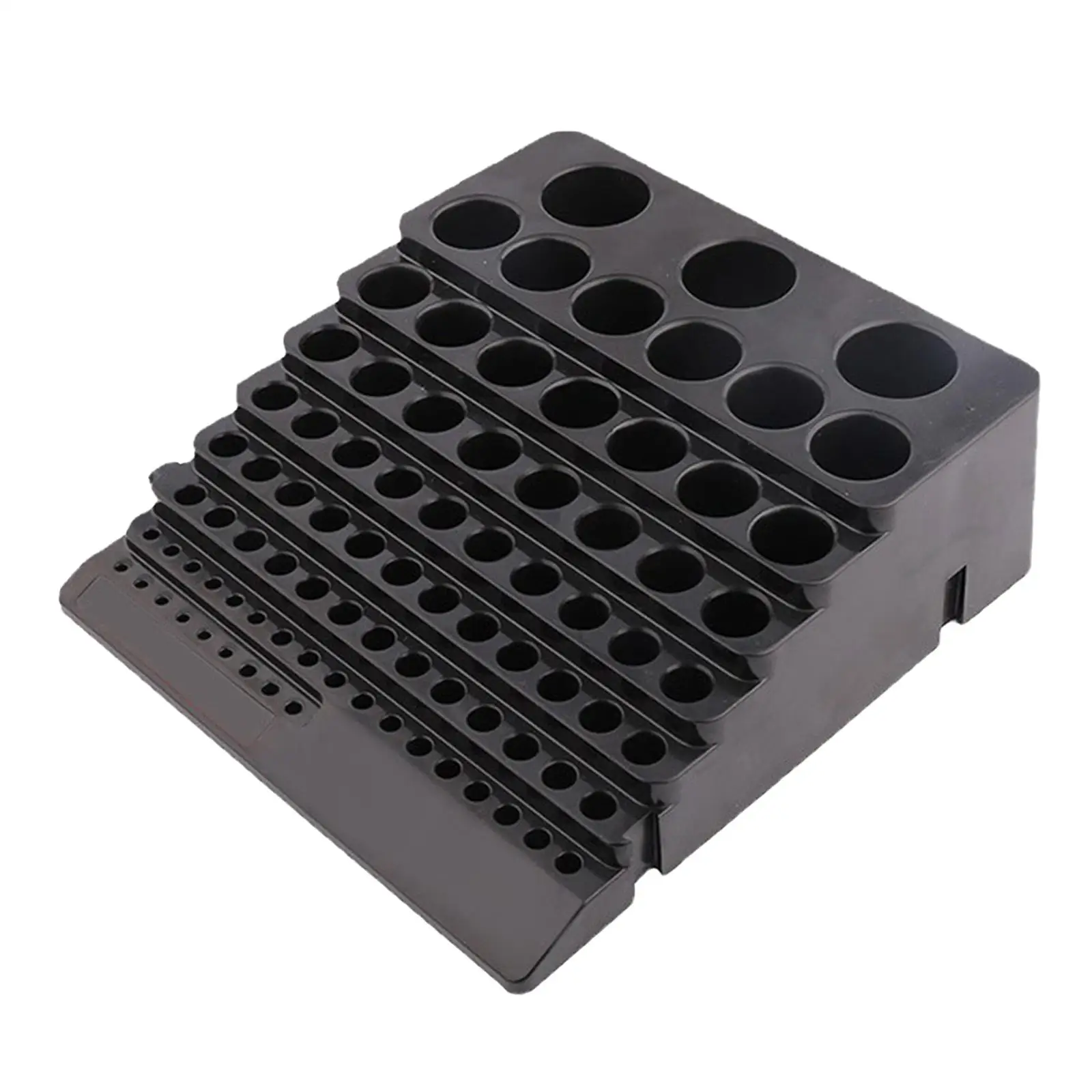 Shank Drill Bit Storage Tray for Milling Machine 85 Hole Cutter Organizer Box PP Plastic Router Bits Case