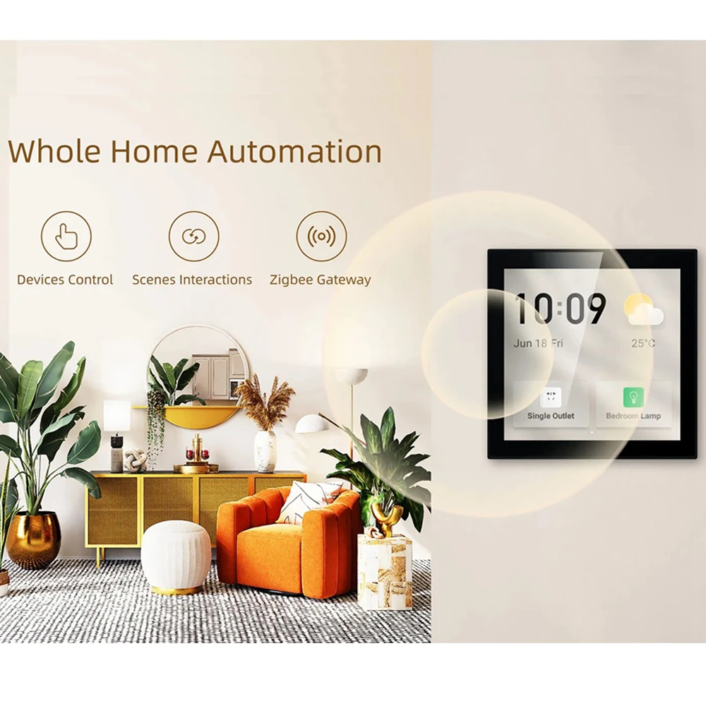 Tuya Smart Life Central Control Multi-function Touch Panel with Zigbee Gateway Function Smart Home Scene Linkage Set Automation