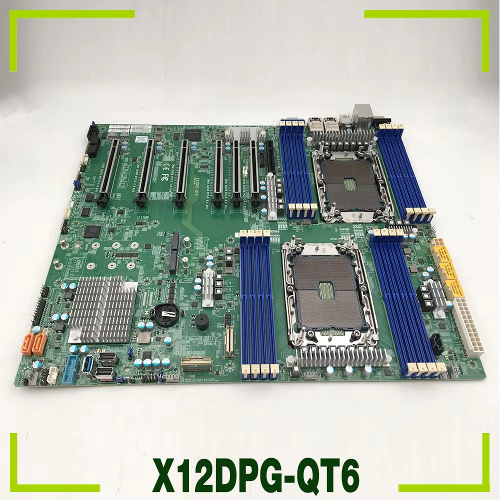 For Supermicro Workstation Motherboard LGA-4189 DDR4 3rd Gen Scalable Processors PCI-E 4.0 M.2 IPMI2.0 X12DPG-QT6