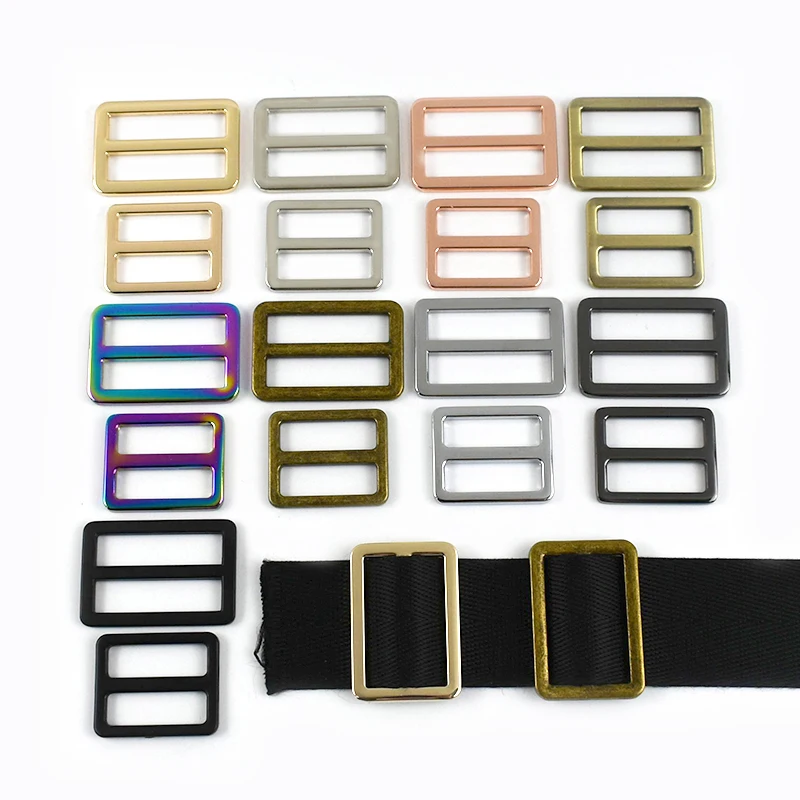 10 Stück 20-50 mm Metallschnalle, Dreifach-Gleitschließe, Haken für Haustierhalsband, Taschenriemen, Gurtband-Schnallen, DIY-Hardware-Zubehör – Detail 4