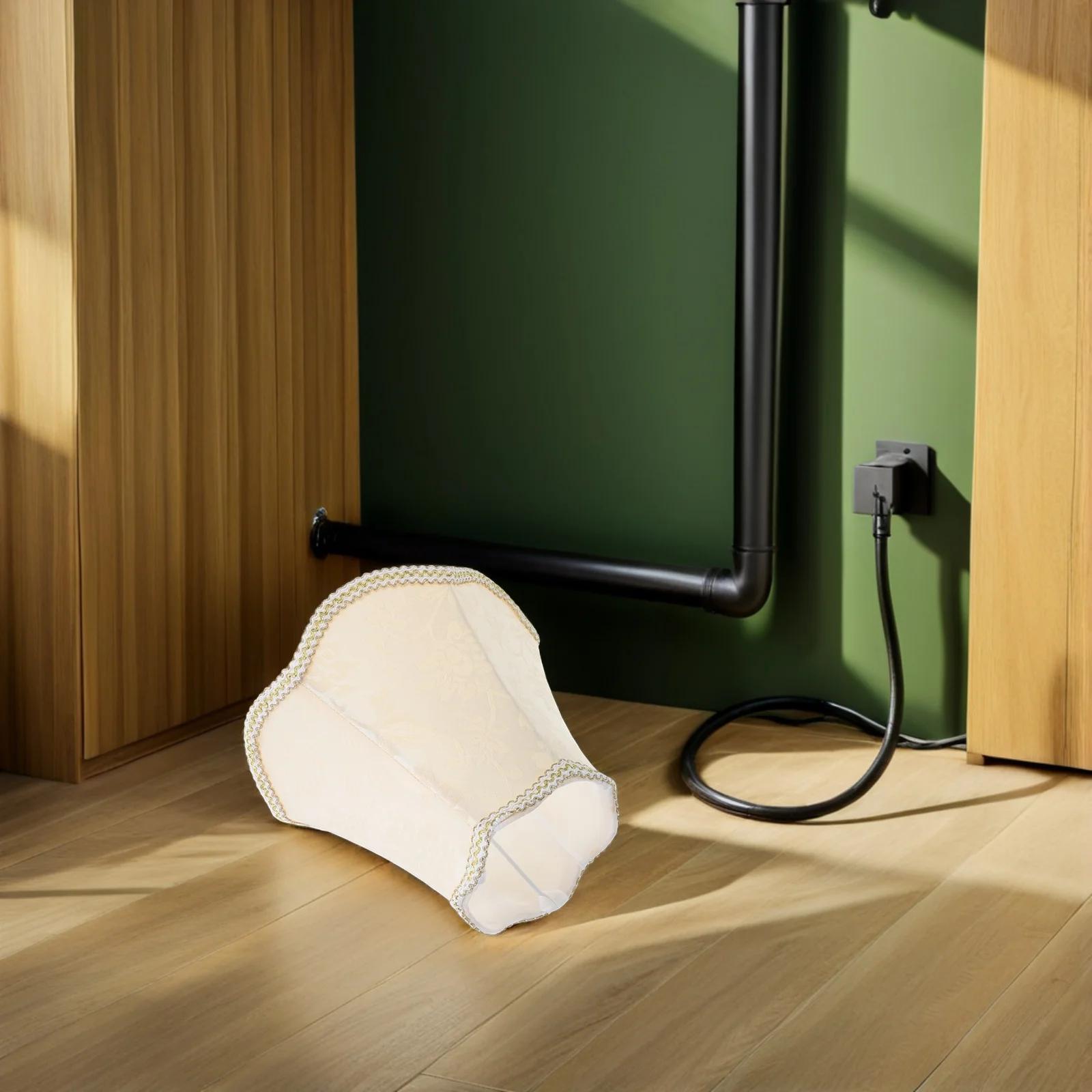 

5 дюймов Верх X 10 дюймов Низ X 8 дюймов Высокий тканевый абажур в европейском стиле для настольных напольных настенных светильников Маленький колокольчик Замена абажура Освещение