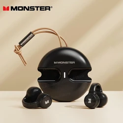 Original Monster XKT21 Clip-on Bluetooth 5.3 Earphones Wireless Headphones Earclip Long standby Touch Control Gaming Earbuds New