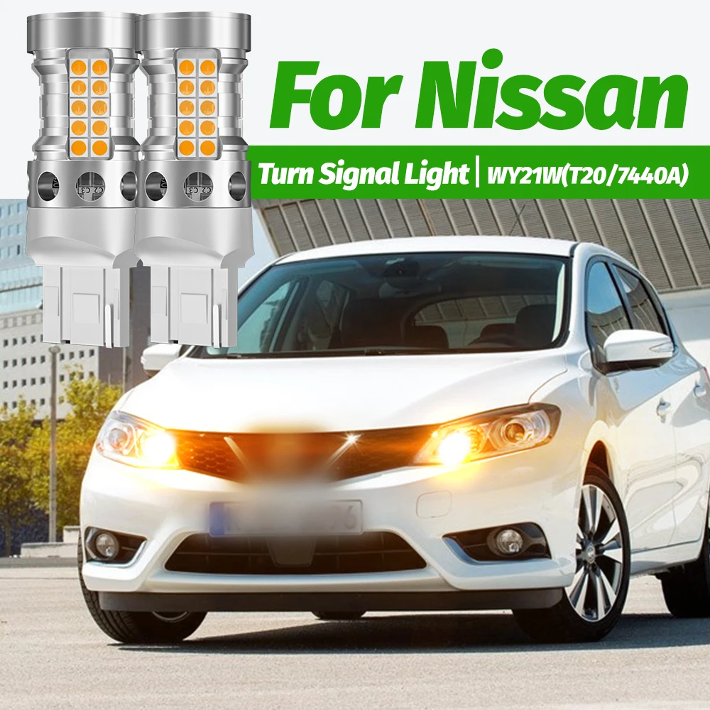 

2x светодиодный указатель поворота WY21W 7440A Canbus для Nissan 350Z GTR Juke Leaf Tiida X-Trail T31 T32 Teana Qashqai J11 Pathfinder R52
