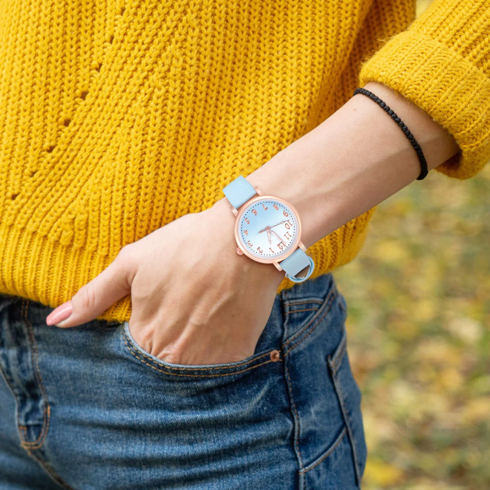 Children Luminous Watches Kids Analog Quartz Watch Blue Strap R om Letters Eco Friendly Durable Precise Timekeeping Gift