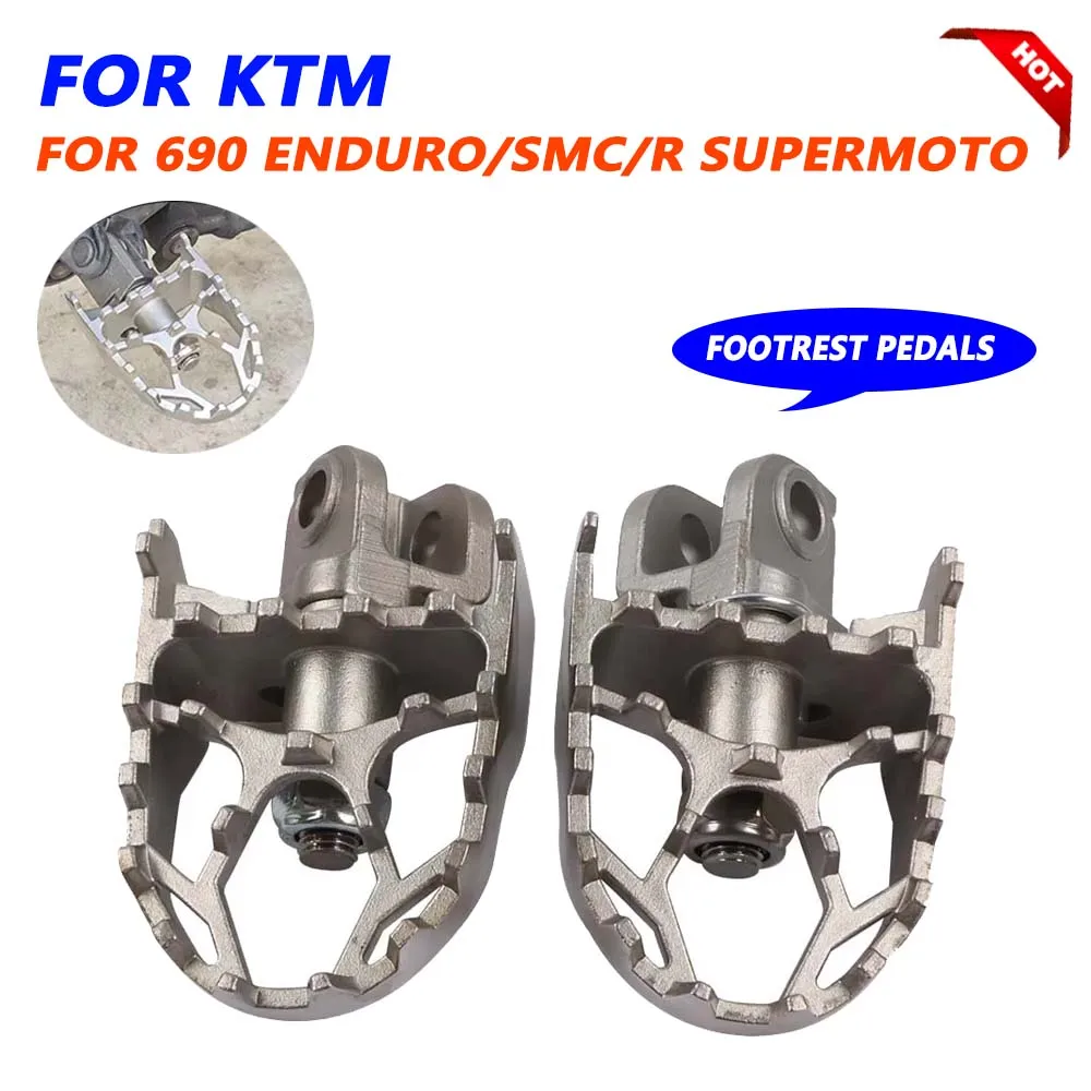 Motorcycle Footrest Foot Peg Rests Pedals For KTM 690 Enduro R 690R 690 SMC R  2008 - 2024 690 Supermoto Super Moto Accessories