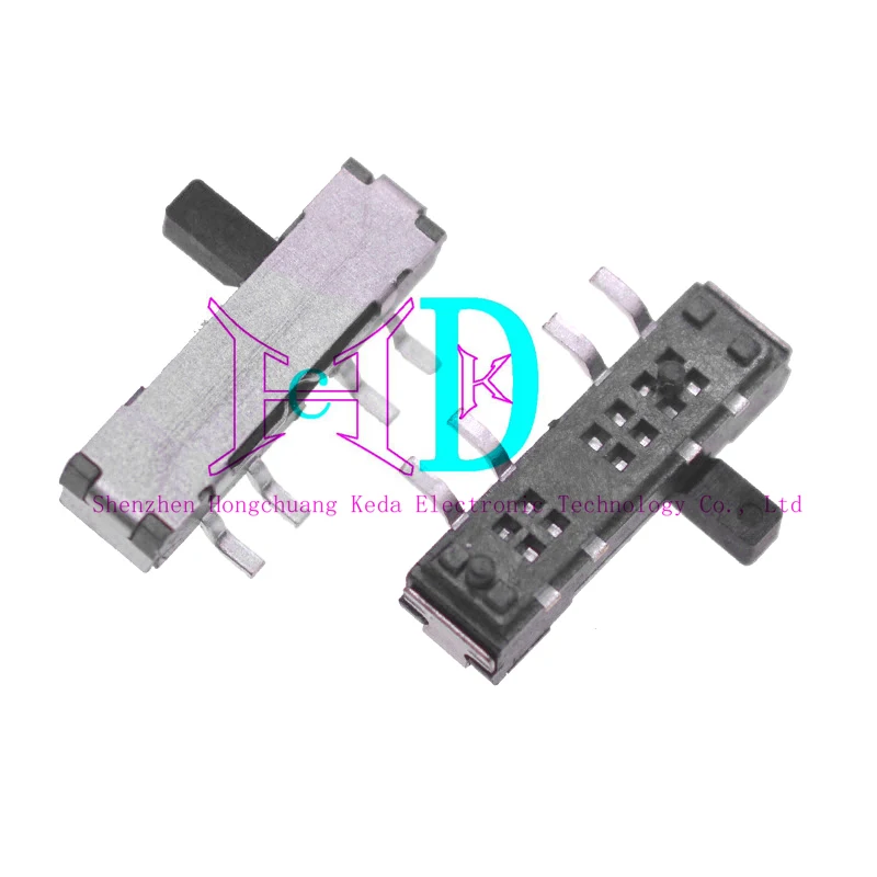 

10 шт. четырехконтактных трехскоростных тумблеров, горизонтальный ползунковый переключатель, 4-контактный боковой выключатель питания с креплением на колонке 2.0/3.0/4.0 мм