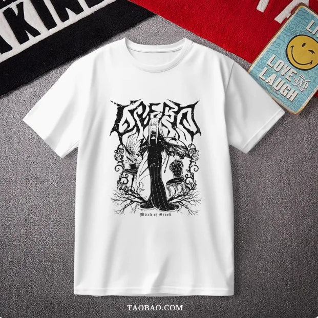 Anime Re:Life in a different world from zero Echidna Short Sleeve T-shirt Summer Cosplay Costume Casual Student Loose Tops