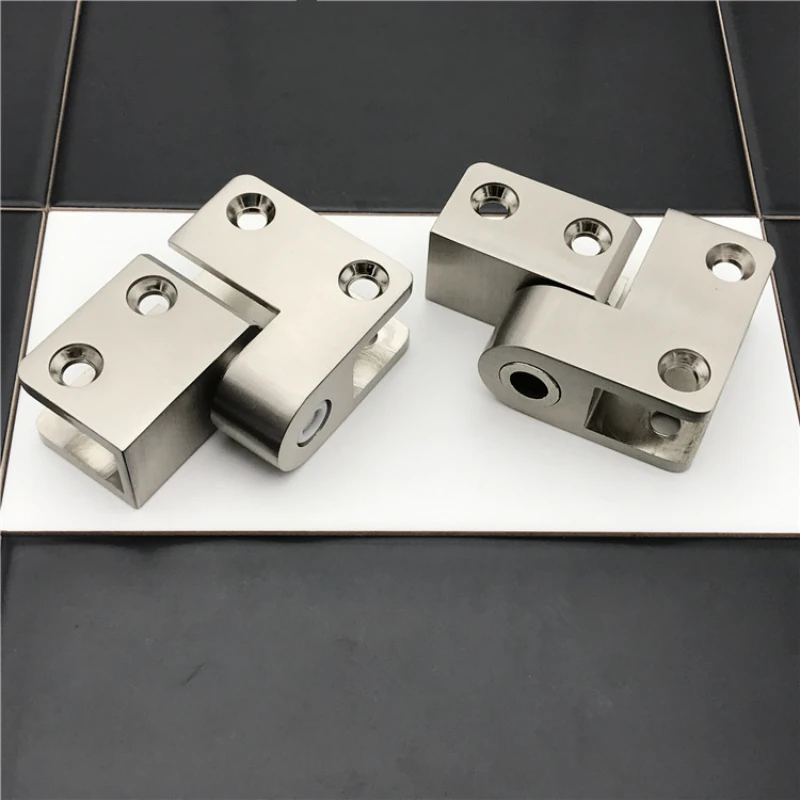 Thickened 304 Stainless Steel Automatic Closing Door Elevating Hinge for Public Restroom Partition 1Set Upper and lower hinges