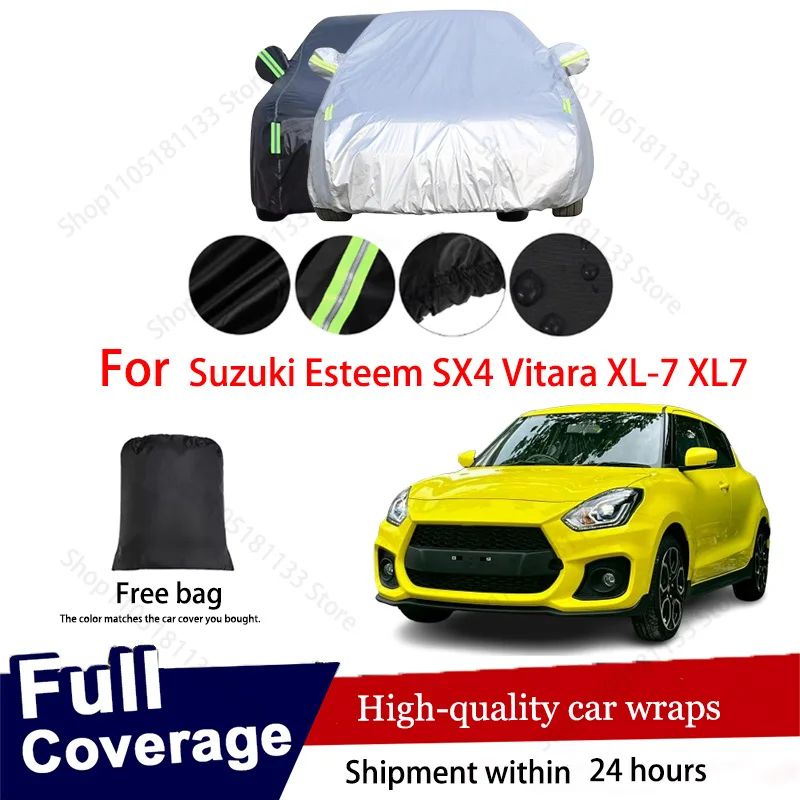 Housse de Protection complète pour voiture Suzuki estime SX4 Vitara XL-7 XL7, imperméable, pour l'extérieur, la pluie, le soleil, Anti-UV, la neige, coupe-vent