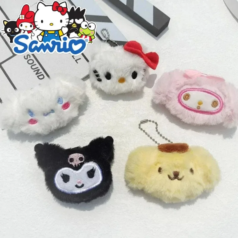 

Hello Kitty Plush Keychain Sanrio Figure Cinnamon Melody Kuromi Cute Backpack Decoration Anime Doll Kids Toys for Birthday Gifts