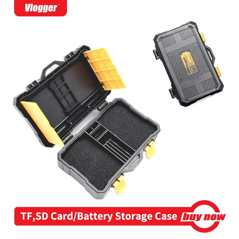 Vlogger Memory Card Storage Case for SD CF TF XQD Card Camera E6 E8 FZ100 Battery Portable Protective Storage Carry Bag