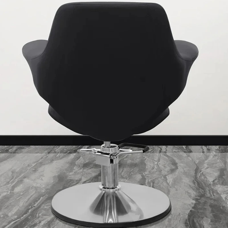 كرسي حلاق مريح عالي التحمل، واقي داخلي للتجميل، كرسي فولاذي، مصفف شعر قابل للتعديل، أثاث صالون سيلا باربيريا #4