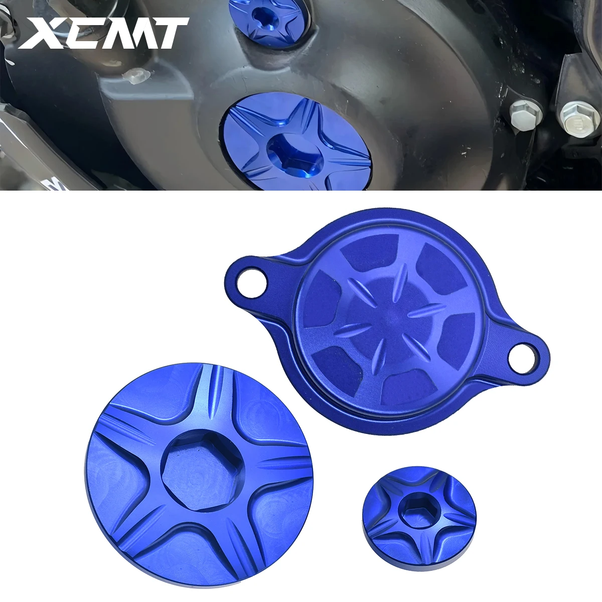 

CNC Aluminum Billet Engine Timing Plug Oil Plug Set Oil Filteer Covers For Yamaha YZ250F YZ450F YZ250FX YZ450FX WR250F WR450F