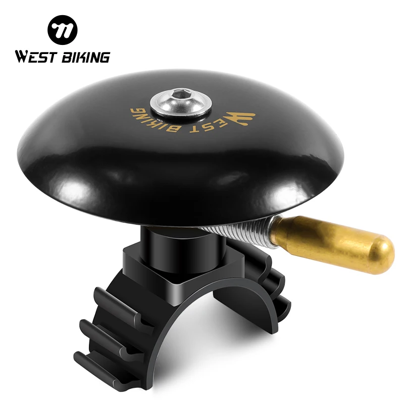 WEST BIKING Vintage Copper Bicycle Bell Classical Handlebar Ring Clear Sound MTB Road Bicycle Horn Cycling Alarm Accessories