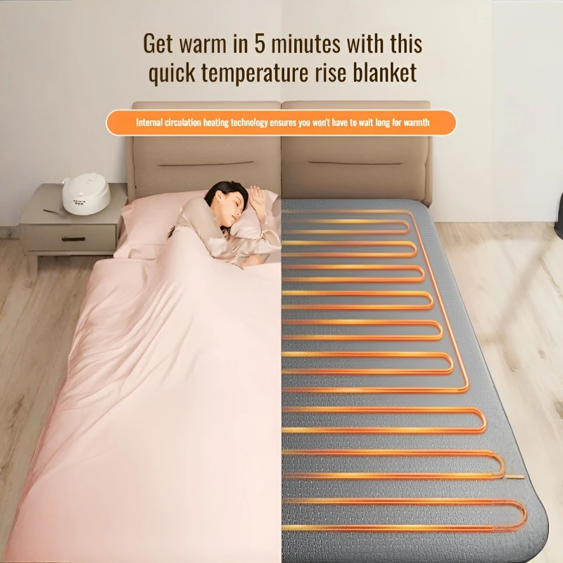Water-heating Electric Blanket Separate Water-circulation Mattress Heater Overheat Protection Timed Shutdown Electric Blanket