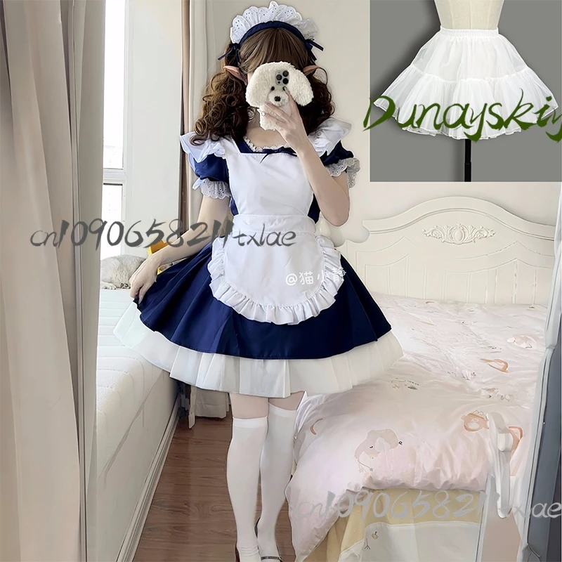 Plus Size Angel Maid Cosplay Dress - Anime Lolita Gothic Kawaii Costume cosplay  for Women Lace Apron Frilly Skirt