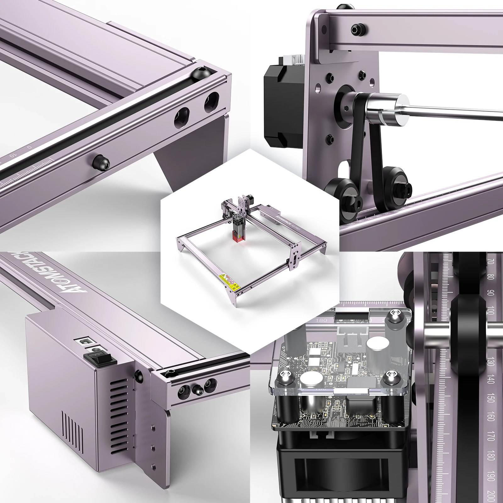 Oryginalny grawer laserowy AtomStack A5 Pro 40W CNC DIY grawerowanie ochrony oczu o stałej ostrości drewno akrylowa maszyna do cięcia laserowego