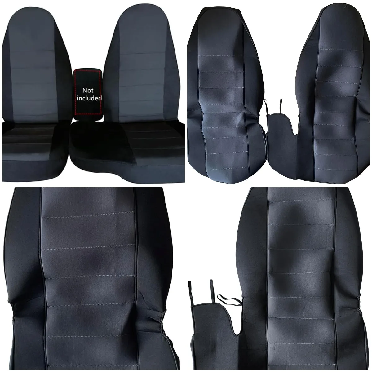 

Front 60/40 High Back Bench Seat Cover for Ford Ranger 1998-2003 Black & Charcoal