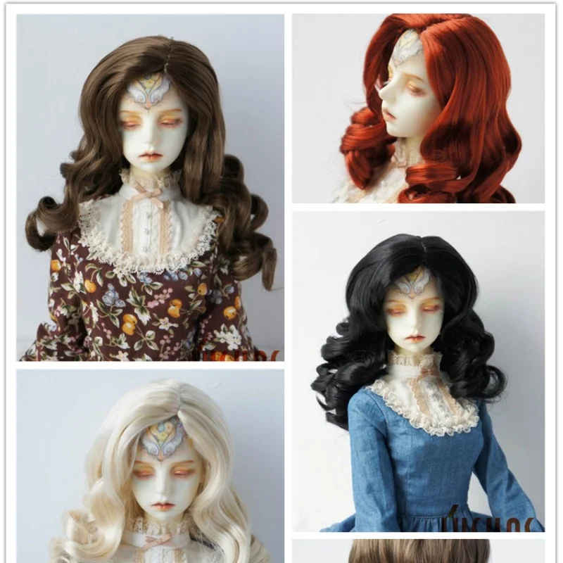 

JD343 1/6 1/4 1/3 Pretty Culry BJD синтетический мохеровый парик YOSD MSD SD Blythe мягкие кукольные волосы Размер от 6 до 7 дюймов до 10-11 дюймов