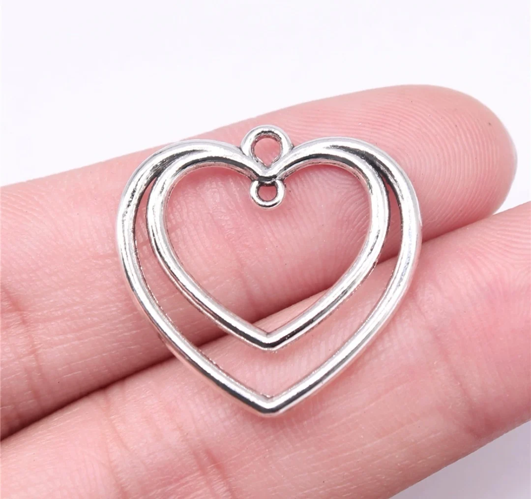 Connecteur plaqué argent tibétain en métal et alliage de Zinc, 25x25mm, 20 pièces, T1107 pour la fabrication de bijoux
