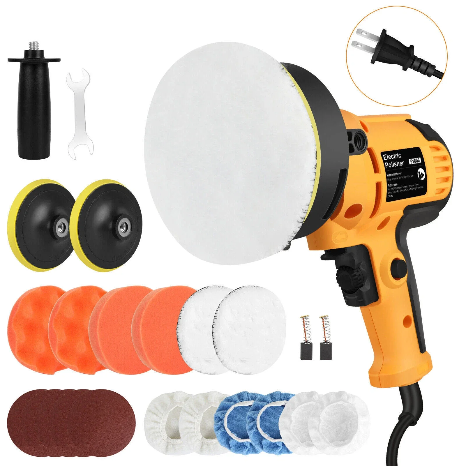 Electric Car Polisher Car Beauty Waxing Machine Adjustable-Speed Sanding and Waxing Tools Auto Polishing Adjustable-Speed Sanding and Waxing Car Accessories