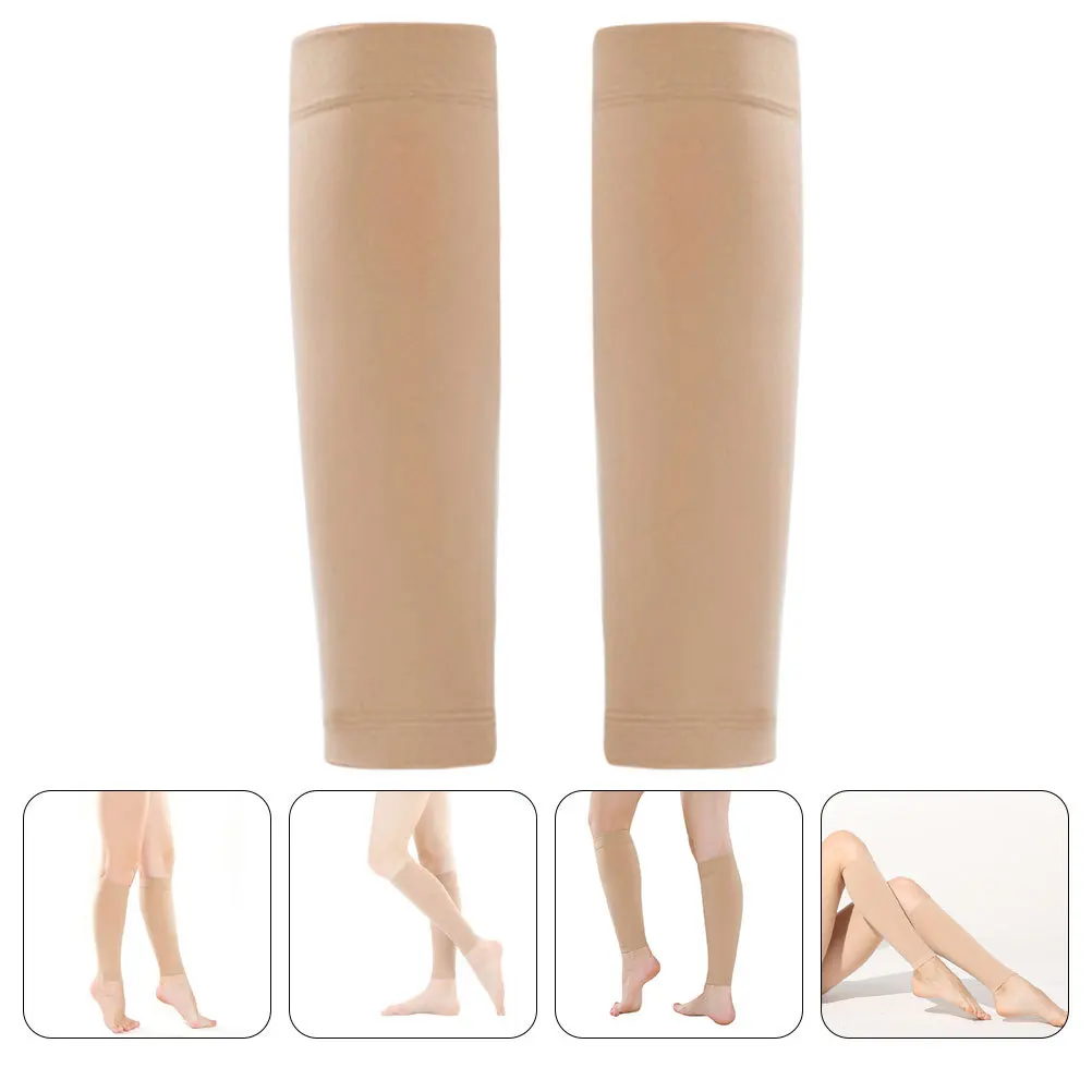 

1Pair Athletic Calf Sleeves Compression Socks Breathable Elastic Sports Support Running Football Cycling Leg Sleeves