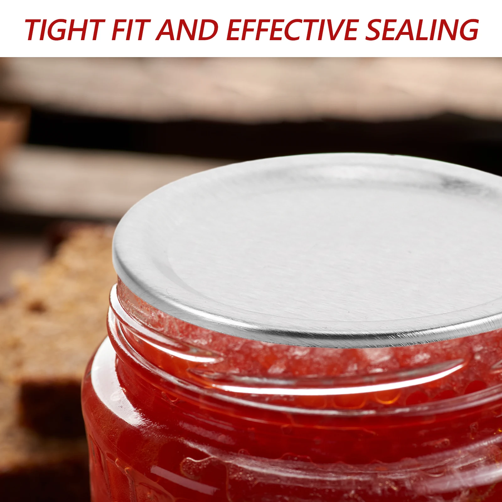 

50Pcs Mason Jar Lids Wide Mouth Tinplate Split-Type Canning Lids Metal Sealing Caps Leak-Proof Food Storage Supplies