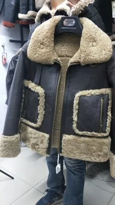 Eropa bergaya wanita mantel musim dingin & jaket Fashion untuk wanita kulit domba asli wanita Shearling Liner wol ukuran besar 54 56 XXXXL