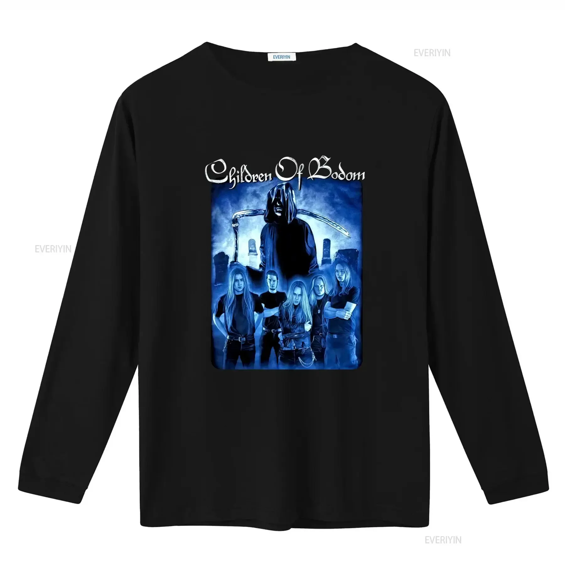 Children of Bodom Black T Shirt Follow the Reaper Design Rock Band Merch Unique Gothic Style Perfect for Metal Fans TE8569