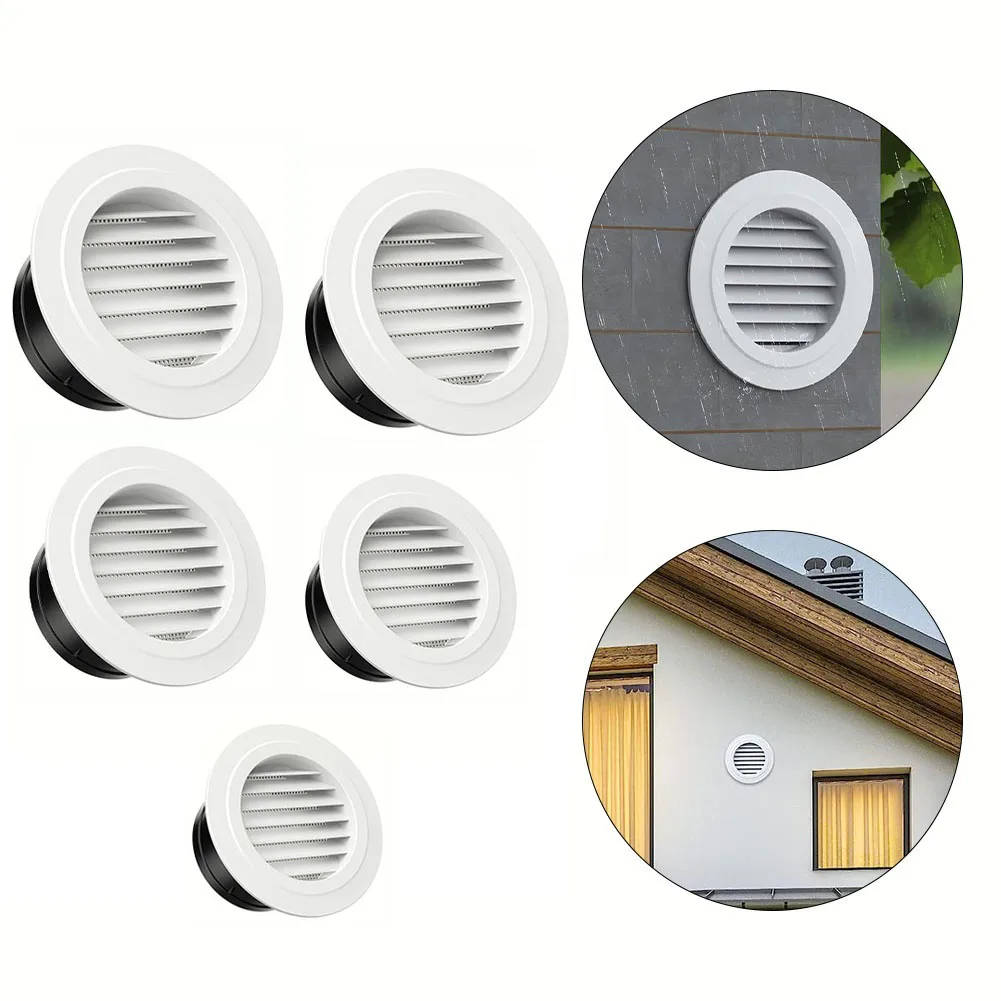 Duct Vents Round Louvered Vents Interior ABS Grille Ventilation Wall Vent Covers  Fresh Air Duct Ventilation Exhaust Outlet