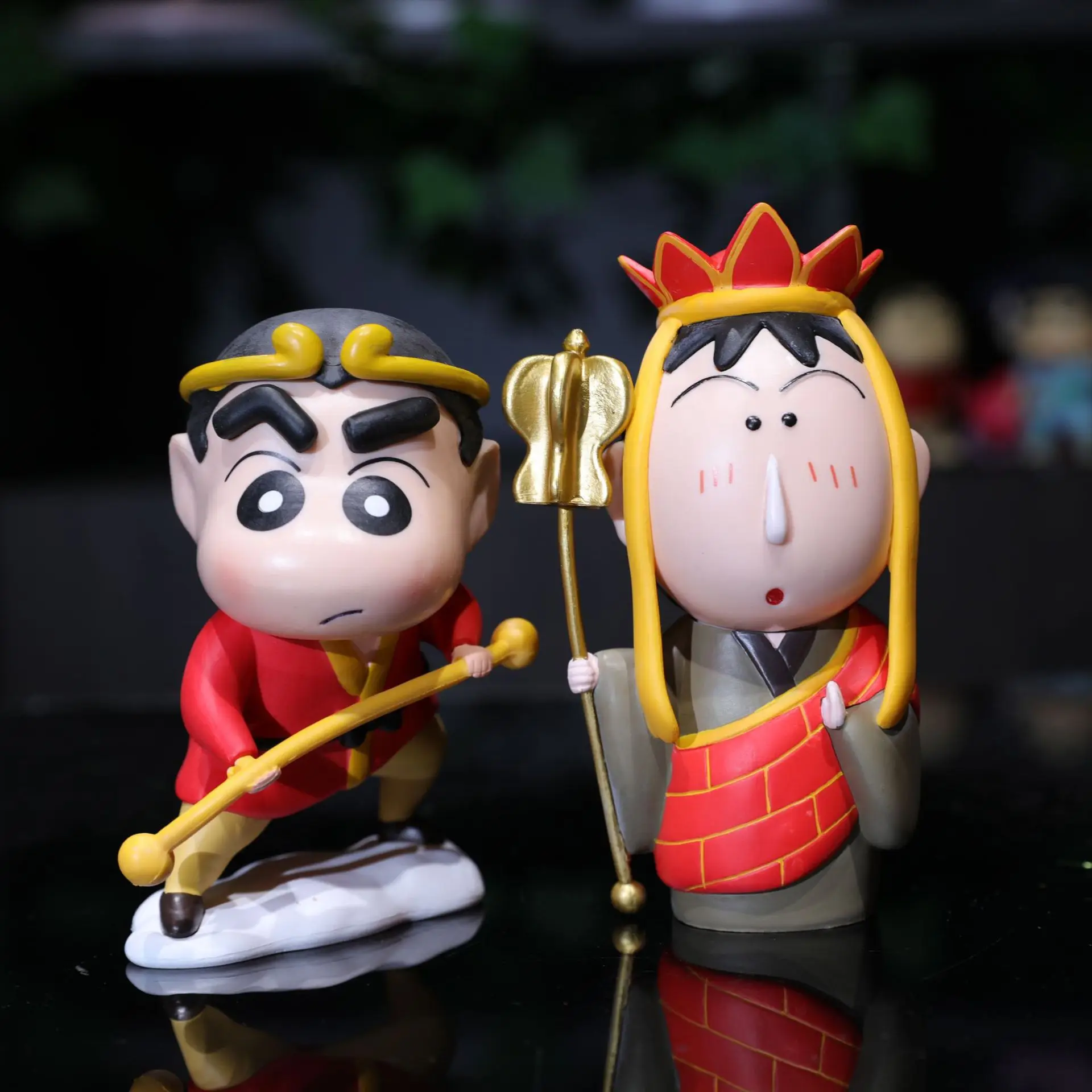 Crayon Shin-chan Cos Goku Tang Monk White Dragon Horse Journey To The West  Figures Anime Desktop Gift Creative Collectible