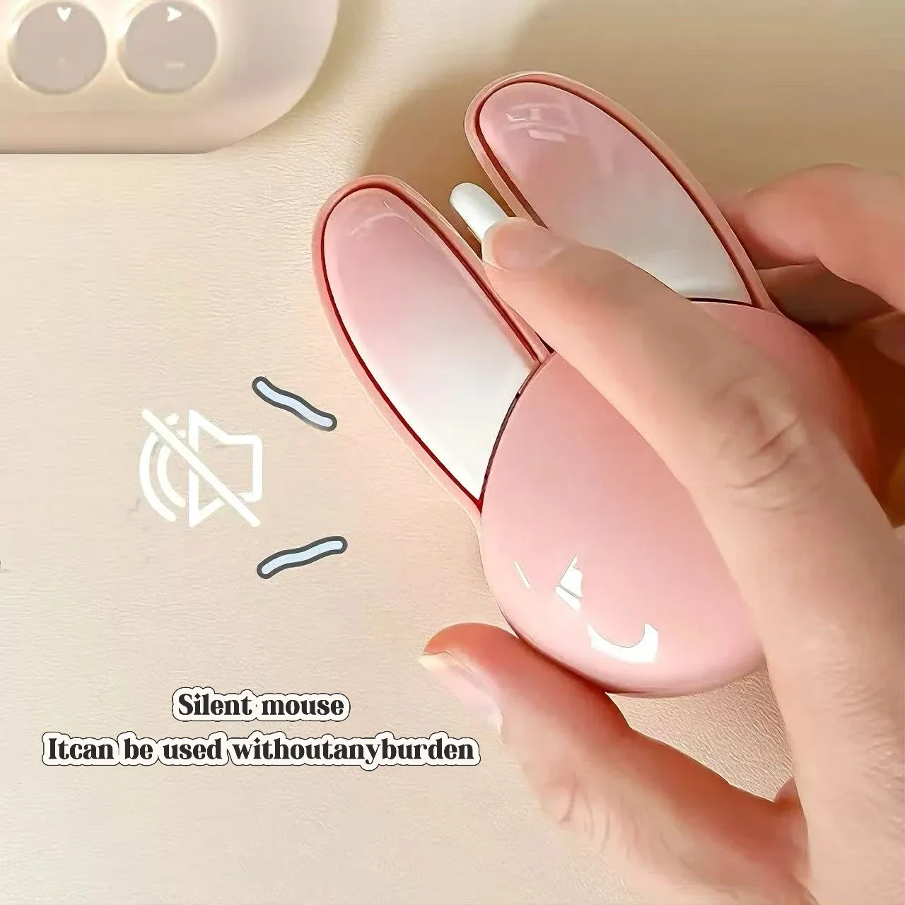 Mofii Bunny Wireless Mouse Silent Cute Rabbit Ergonomic Bluetooth Mouse Girl Office Gaming Mice Gift For Women Laptop PC