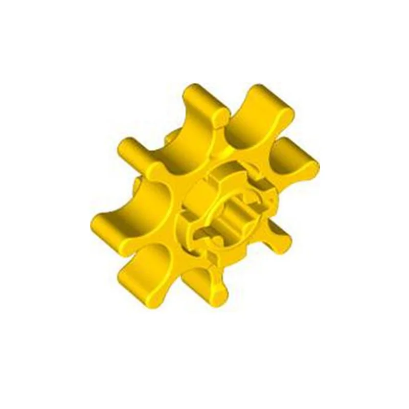 Small particle building block MOC 2474 technology car sports car 8-tooth gear stepper assembly toy model supplement
