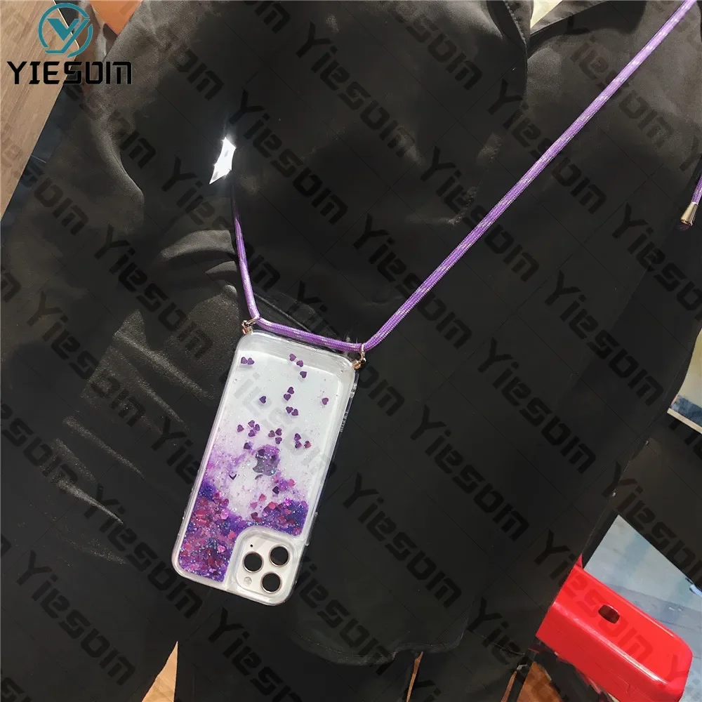 Bling Glitter Lanyard Case For Xiaomi Redmi Note 12 11 11S 10 10S 9S 9 8 7 Pro Redmi 12C 10C 10A 10 9 9T 9C 9A