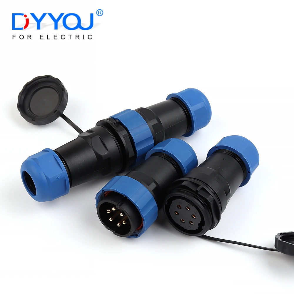 SP28 Straight IP68 Solder type Waterproof Docking Connectors Plug Socket 2/3/4/5/6/7/9/10/12/14/16/19/22/24/26 Pin Male Female