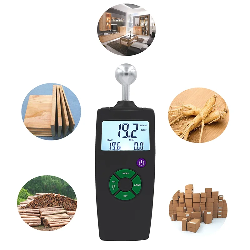 

N11R Digital Wood Moisture Meter Paper Humidity Tester Wall Hygrometer Timber Damp Detector