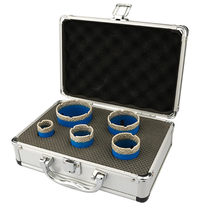 20-60mm Brazed แห้งเจาะ Bits Kit M14 ด้ายเพชรเจาะรูชุดกระเบื้องเซรามิคหินแกรนิตหินอ่อนหินรูเปิดเครื่องมือ