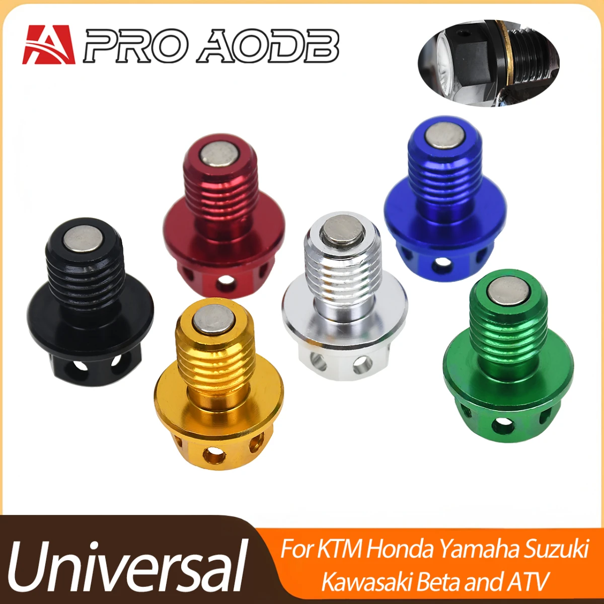 Tornillo Magnético Antifugas para Drenaje de Aceite M12*1.5 para Motocicletas KTM Husqvarna, Tornillo de Fijación de Repuesto para Cárter de Aceite del Motor