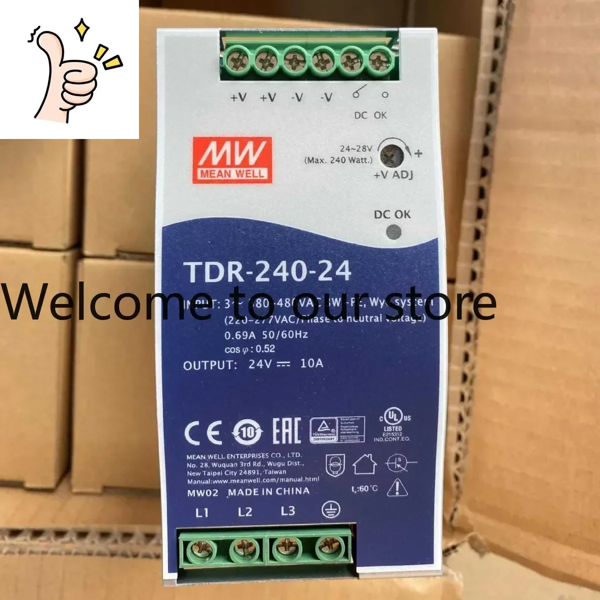 Taiwan Mingwei Switching Power Supply Rail Type HDR-15-12 HDR-60-12 DR-15-24 Shield Accessories