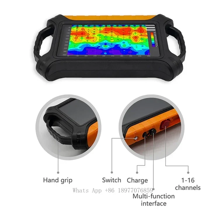 ADMT 200AX 16D 16 Channels Underground Water Finder 200m Mineral Detector For Metal Gold Silver Ore Exploration Survey Equipment