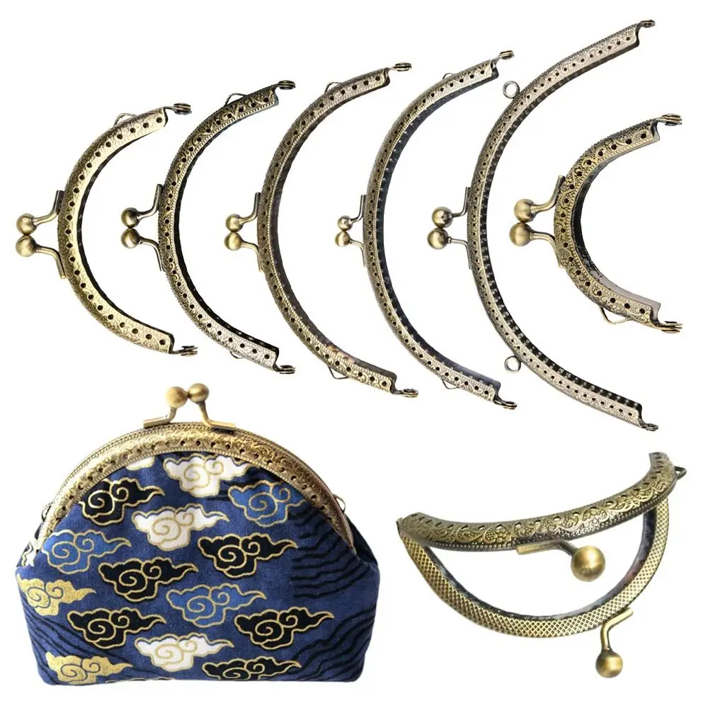 Geldbörse Verschluss Rahmen Tasche Kuss Verschluss Schloss Vintage Metall Geldbörse Rahmen für DIY Handwerk Geldbörse Tasche machen