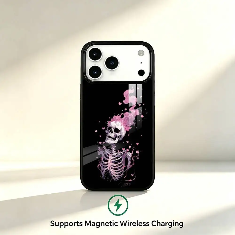 Bestselling Gothic Style Skull  Phone Case For iPhone17,16,15,14,13,12,11 Plus,Pro Compatible with magnetic wireless charging