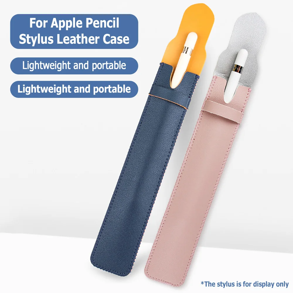 

Stylus Pen Cover For Apple Pencil Case Holder Soft PU Leather Anti-scroll Pouch Cap Nib Cover Tablet Touch Pen Protective Case