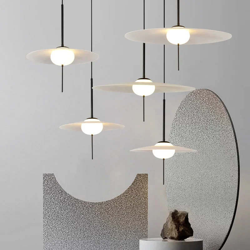 

2025 Danish Designer Flying Saucer LED Pendant Light Chandelier Nordic Suspension Hanging Lamp for Dining Living Room Room Decor
