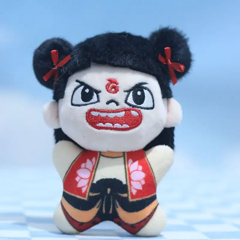 New Movie Nezha Birth Of The Demon Child Ne Zha Model Plush Toy keyring Pendants Nezha Doll Gifts