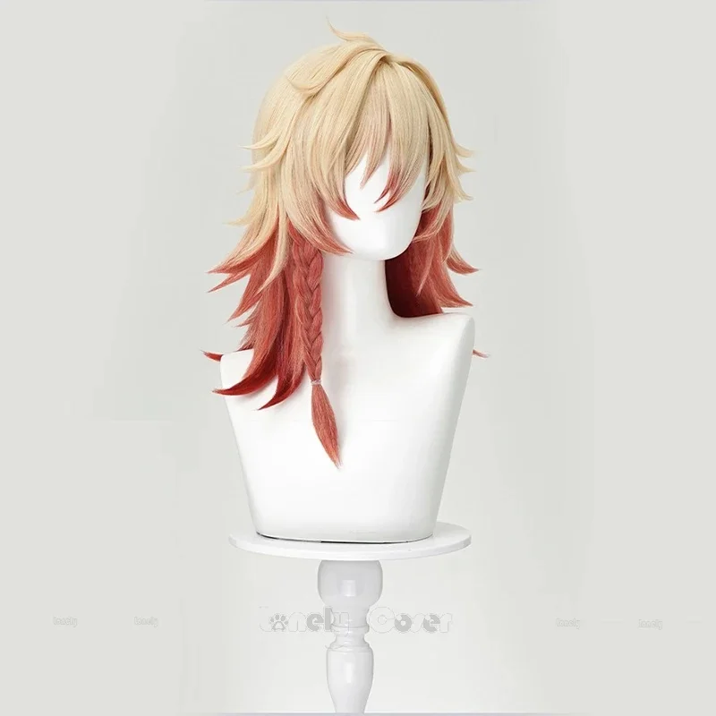 x;3,f6'b7\g,Mydei Cosplay Wig Honkai Star Rail Mydeimos Blonde Gradient Red Braid Crown Prince Heat Resistant Synthe5;h7'b8\f,4/ view 3