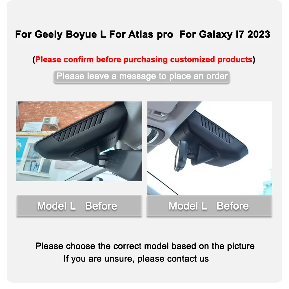 Voor Geely Boyue L, Dla Atlas Pro, Dla Galaxy L7 2023 4K 2160P Plug And Play Instalacja Samochodowa Rejestrator Wifi Dashcam