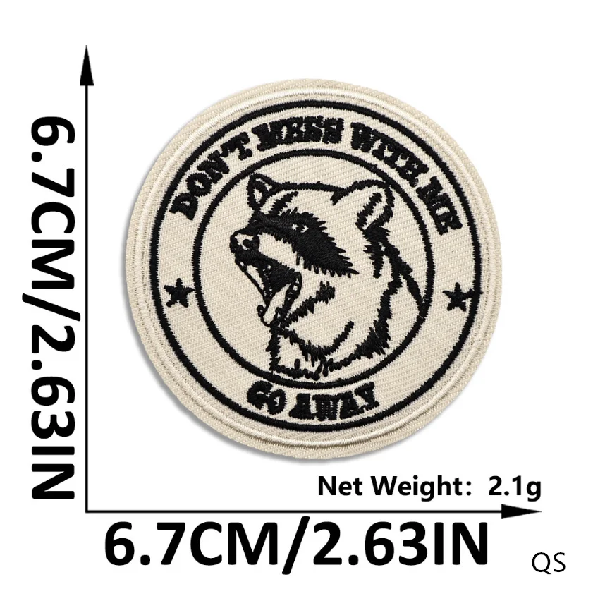 10 Pcs White Bear Words Badges Embroidered Patches Iron Clothing Hat Bag Shoe Repair Material Phone Gift Box Decor DIY Accessory