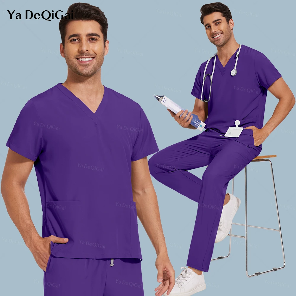 New Design Nurse Uniforms Set of Sweatshirts Pants Clothes for Medical Beauty Salon Uniform Woman Surgical Scrubs Uniforms Suit