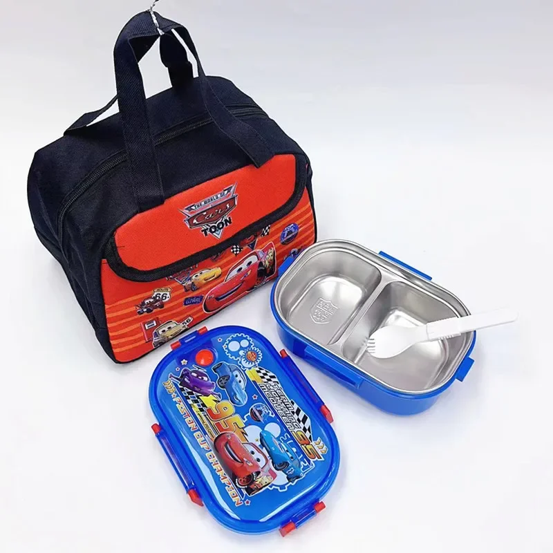 1pc Disney Elsa Princess, Lightning McQueen Lunch Box, Cartoon Cute 304 Stainless Steel Bento Box, Meal Box, Home Furnishings